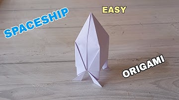 SPACESHIP ORIGAMI TUTORIAL| HOW TO MAKE SPACE ROCKET CRAFT| STEP BY STEP FOLDING| DIY PAPERCRAFT