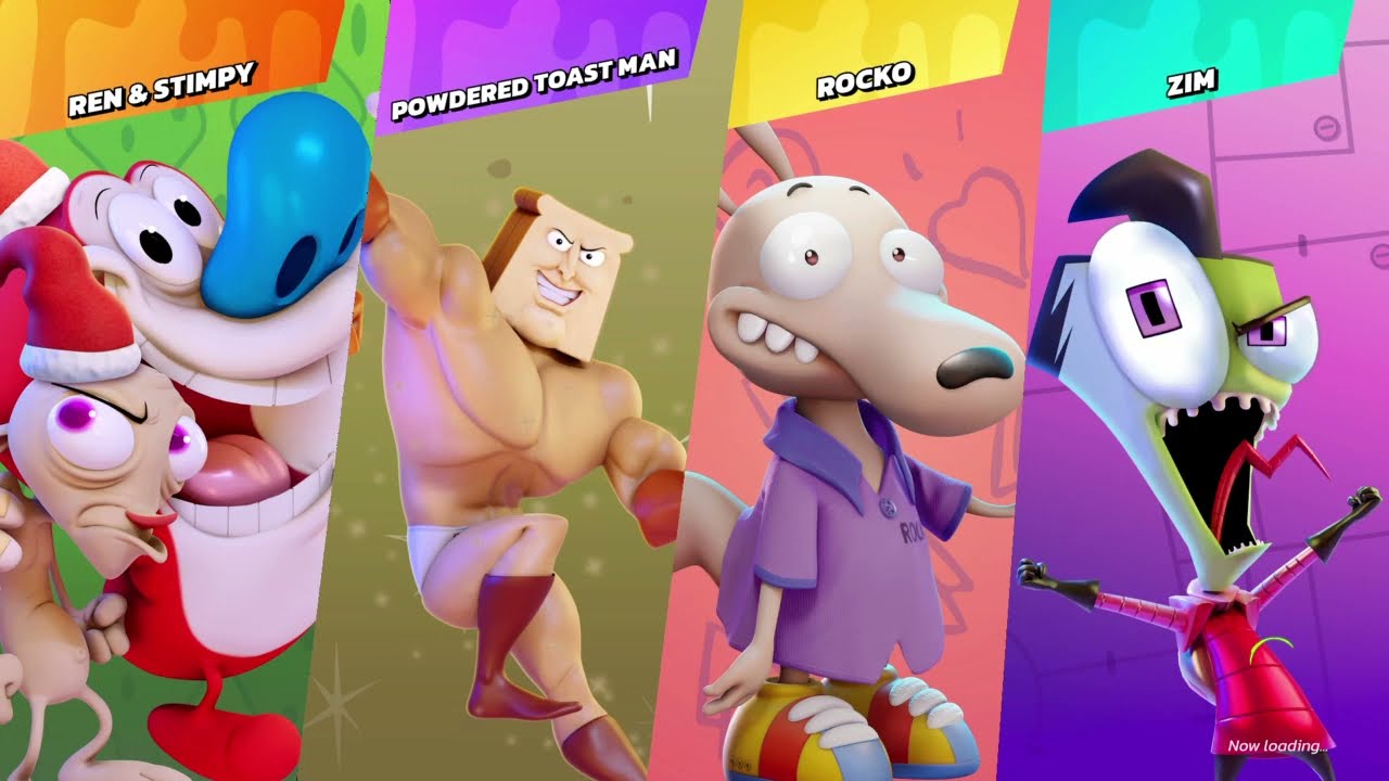 Request:Ren And Stimpy Vs Powdered Toast Man Vs Rocko Vs Zim|Nickelodeon All-Star Brawl