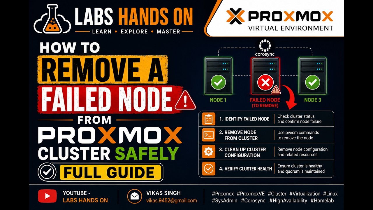 How to Remove a Failed Node from Proxmox Cluster Safely | Full Guide ...