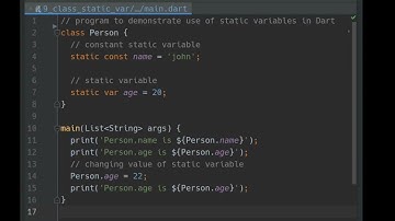Static Variables in Dart Programming Language