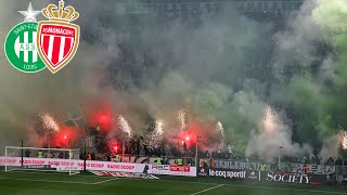 ASSE-MONACO 1:4 | Tifo, Ambiance, Fumigènes Supporters Saint Étienne vs Monaco | Green Angles 30 Ans