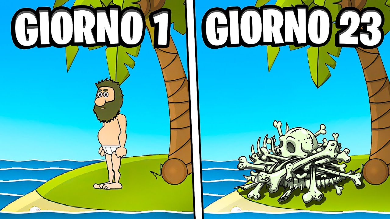 SOPRAVVIVO IN UN ISOLA DESERTA PER 100 GIORNI Johnny s Island YouTube