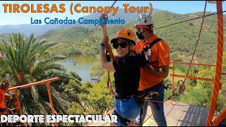 Tirolesas (Canopy Tour) en Las Cañadas Campamento de Ensenada  DEPORTE ESPECTACULAR