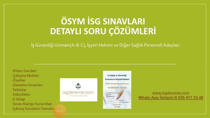 isg c sınıfı çıkmış sorular