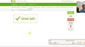 ixl alg1 S.21 Graph a horizontal or vertical line (v18.10a)