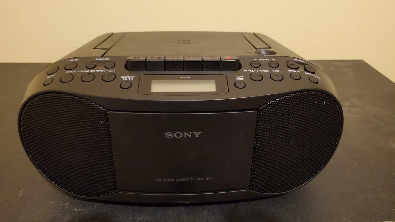 Sony Cfd S Portable Lecteur Cd Cassette Mega Bass Boombox Am Fm Radio ...