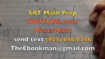 SAT Math Skills  ABSOLUTE VALUE  Preparation (954) 646 8246  Free Videos