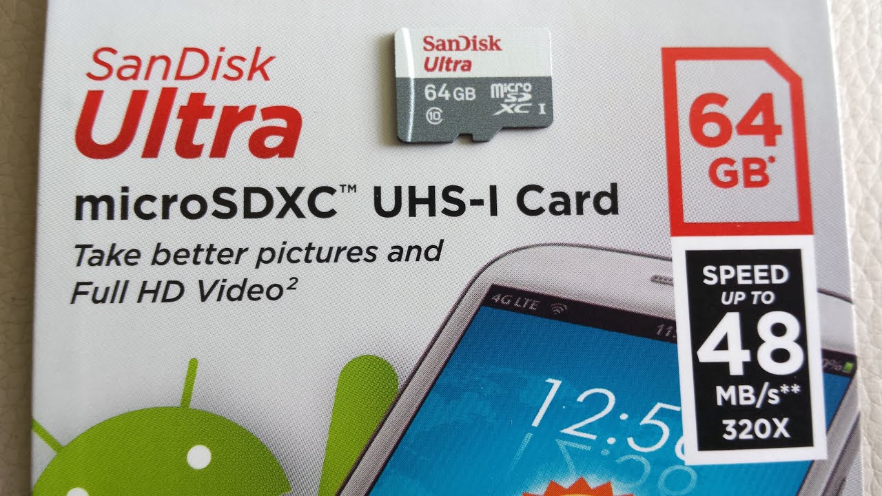 Sandisk ultra 64gb micro sd card with adapter 218446