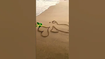 اسم فرح على الرمل شاهد الجمال 