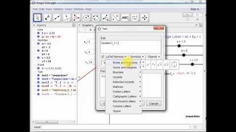 Geogebra Video Draw Linear Function