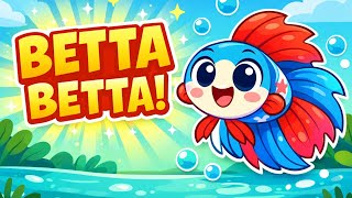 Betta Betta! 🐟 Lagu Anak Tentang Ikan Cupang | Animasi edukasi