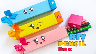 DIY paper pencil box idea/Easy origami box tutorial/Origami/crafts/How to make a paper pencil box