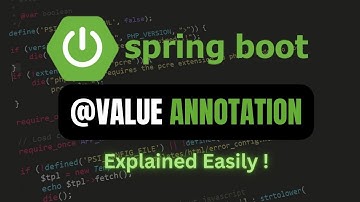 @Value Annotation in Spring Boot - Explained  !