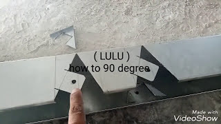 90 degree bend    (100mm trunking keliye 82 mm +82 mm v cutting =90 degree