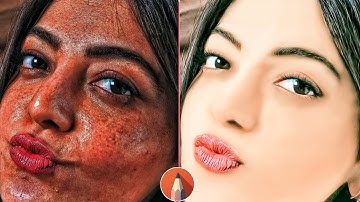 🔴 Oily Smooth skin HDR secret tricks 🤫 face smooth editing| photo editing| sketchbook editing