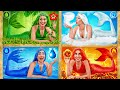 Fire, Water, Air, and Earth Mermaids | Four Elements at College by Multi DO Challenge