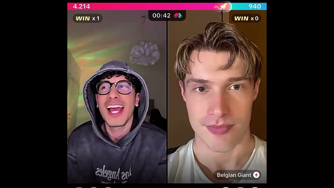 Aladdin TikTok love with Belgian بث علاء الدين مع اجنبي