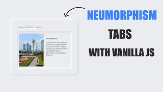 Neumorphism Tabs using HTML CSS and Vanilla JavaScript #neumorphism