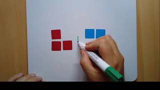 Odds & Evens #3. Adding two odd numbers - shown pictorially