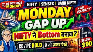 MONDAY GAP UP OPENING | NIFTY PREDICTION & BANK NIFTY ANALYSIS FOR MONDAY, OCTOBER 02, 2026