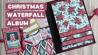 Holiday Waterfall Album Tutorial 🎁 Pockets, Layers & Festive Flip-Through!