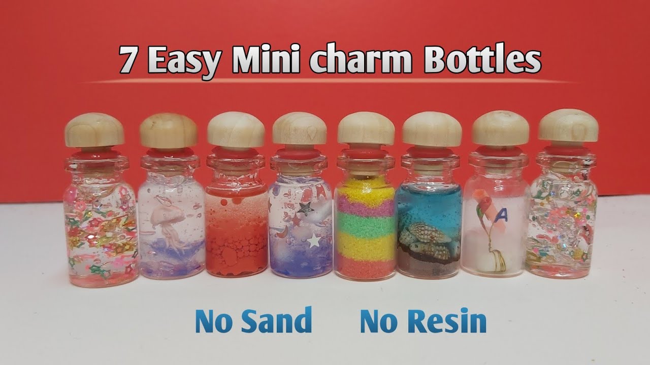 😍 Cute Miniature Bottle Charms!!llDIY Galaxy Bottle 