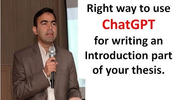 How to use ChatGPT to write Introduction for your Thesis || Kokab Manzoor