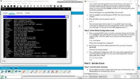 2 1 4 6 Packet Tracer Navigating the IOS #1