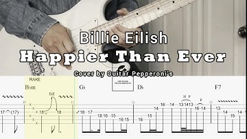 Happier Than Ever  - Billie Eilish (Outro guitar solo) TABS