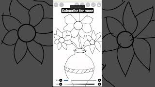How to Draw Beautiful Flowers in a Vase 🌼 (So Easy!)#drawing#howtodraw#easydrawing#flowerdrawing
