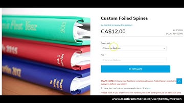 Making Creative Memories Custom Foiled Spines