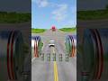BeamNG Drive crashes - bollards vs car Part 505  #beamngdrive #beamng #youtubeshorts #shorts