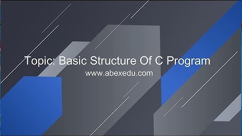 Basic Structure of C Program by Mam Naila Atta Bhatti