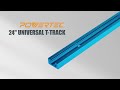 Powertec 24 inch doublecut profile universal ttrack with predrilled mounting holes 2pack