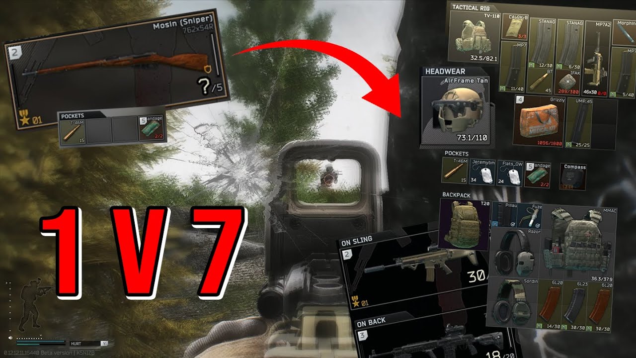 Mosin Rat KILLS LOBBY - Escape From Tarkov  (Solo Gameplay)