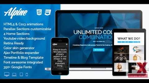 Preview Alpine - WordPress Responsive One Page Parallax TFor