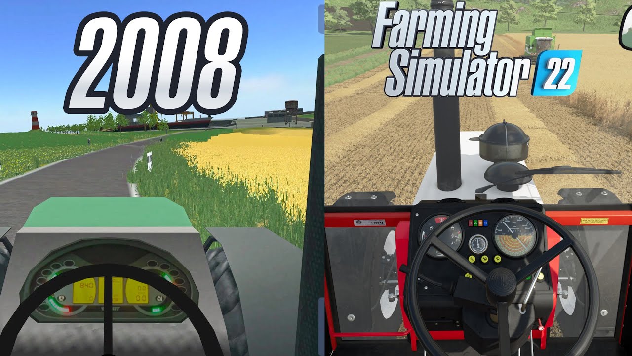 FS 2008 vs. FARMING SIMULATOR 22 - YouTube