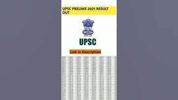 Upsc prelims 2021 Result out #upsc #prelims #results