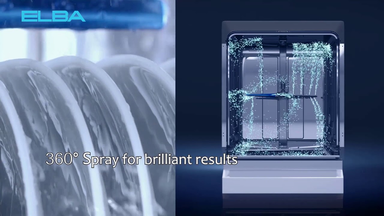 Top2 Best Water Efficiency Dishwasher in Singapore* / Innowash 360° Water Spray / ELBA EBDW 1481M WH