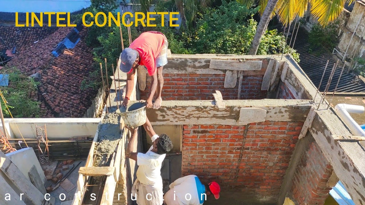 Room Lintel Concrete - building Works - YouTube