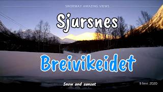 Sjursnes to Breivikeidet ferjekai - Norway road / express video