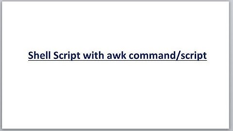 Complete shell scripting | How to use awk command in shell script ?