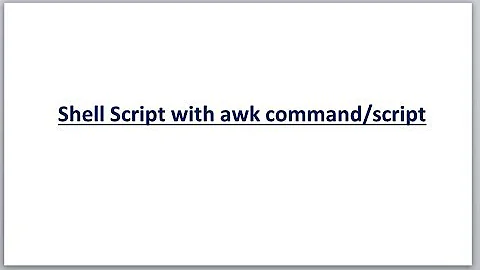Complete shell scripting | How to use awk command in shell script ?