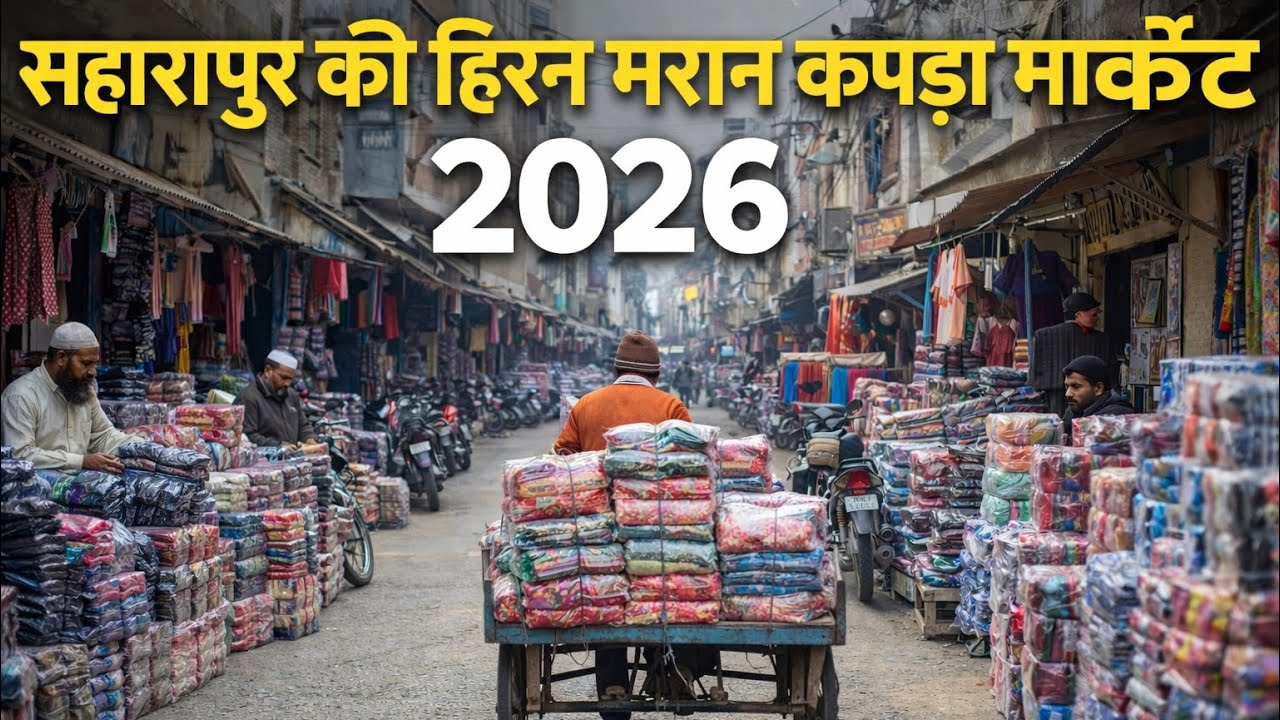 सहारनपुर का मशहूर हिरणमरान कपड़ा मार्केट 2026 || Saharanpur Biggest ￼ Wholesale Cloth market ￼