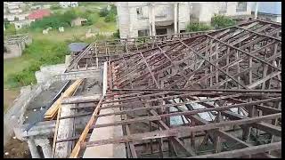 September 27, 2023 Inspection Of The Roofing Framing At Amasaman In Accra Ghana .