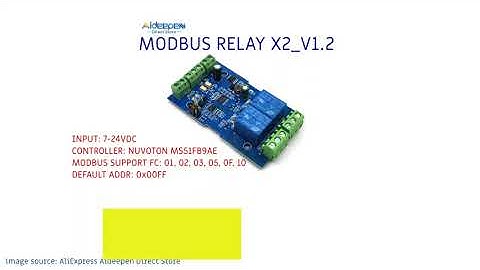 WS-035AP HMI & Modbus RTU 2CH Relay.