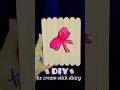 DIY ice cream stick diary#TeenaBanpuriya#short#crafting#videos#trending#viral#notebook#diy