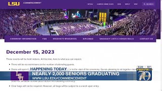 Nearly 2K graduates to earn degrees from LSU on Friday