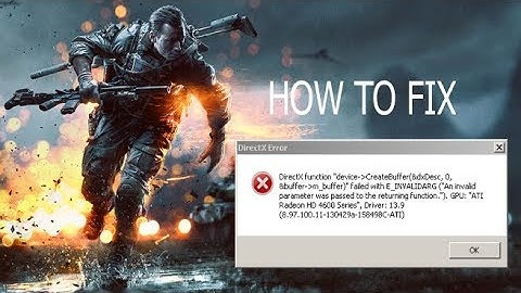 how to fix direct x error in battlefield 4
