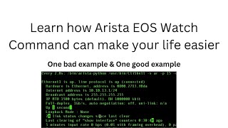 Arista watch command makes your life easy